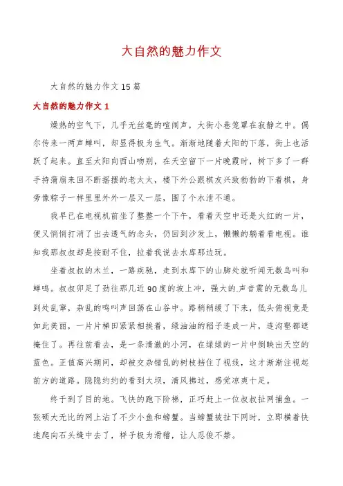 大自然的魅力作文