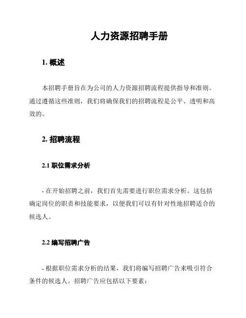 人力资源招聘手册