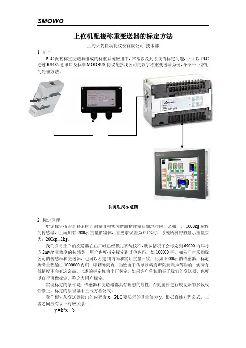 PLC配接称重变送器的校准与标定