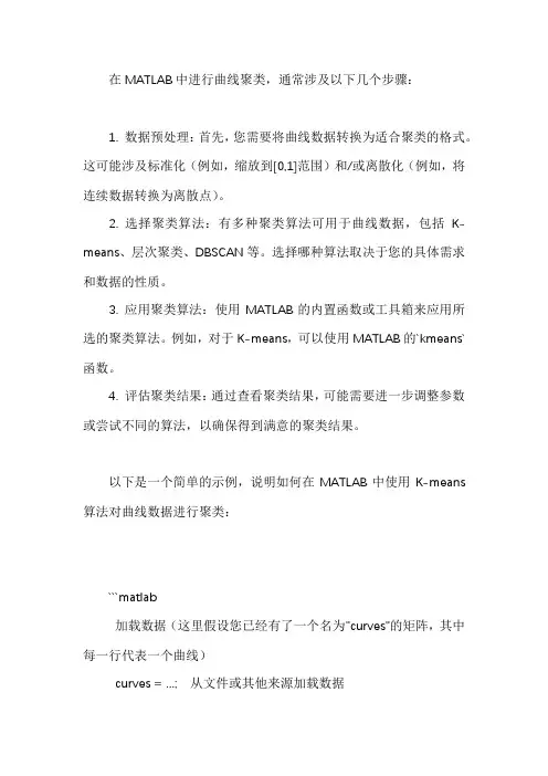 曲线聚类matlab