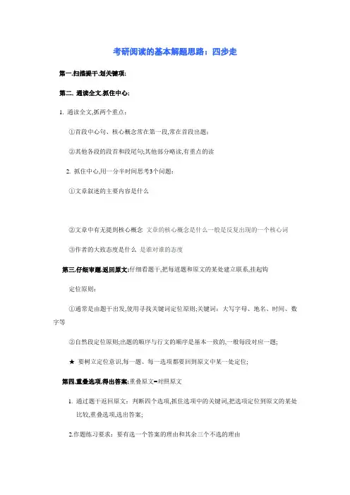 考研英语阅读方法经典总结非常实用