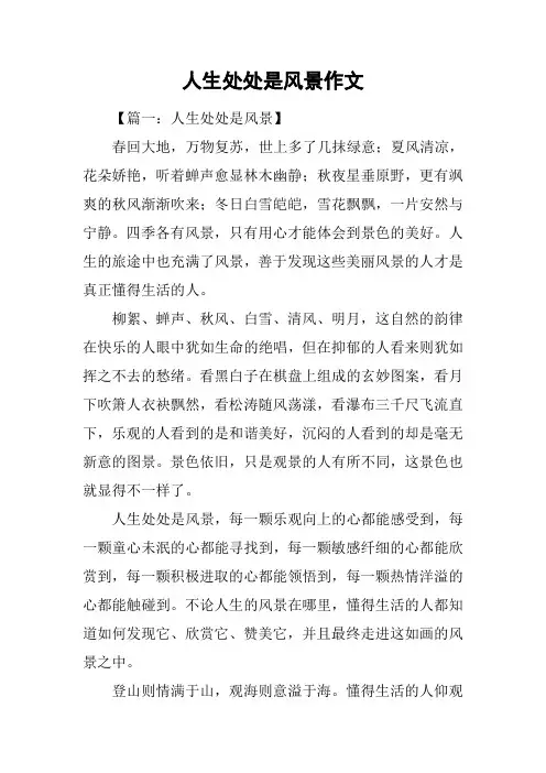 人生处处是风景作文