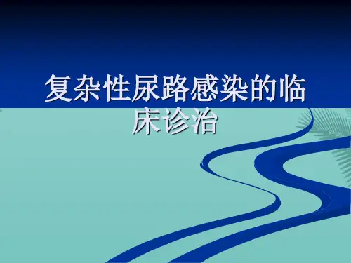 复杂性尿路感染的临床诊治.优秀精选PPT