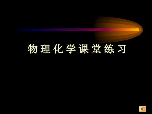 物理化学课堂练习-PPT课件