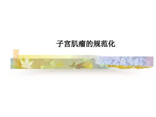 子宫肌瘤的规范化