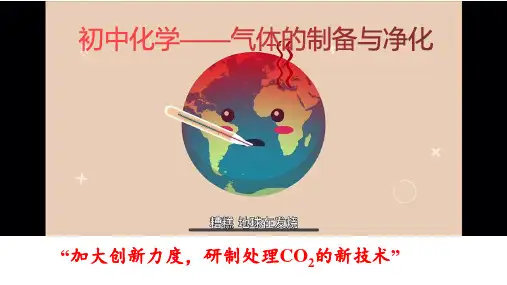 初中化学——气体的制备与净化PPT