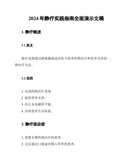 2024年静疗实践指南全版演示文稿