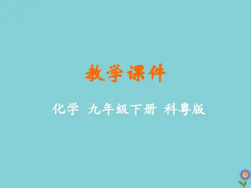 九年级化学下册第七章溶液溶液浓稀的表示教学课件新版粤教版
