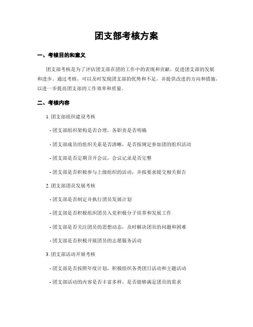 团支部考核方案