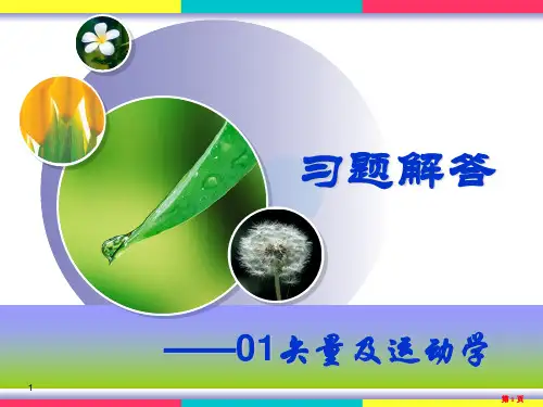 矢量及运动学习题解答