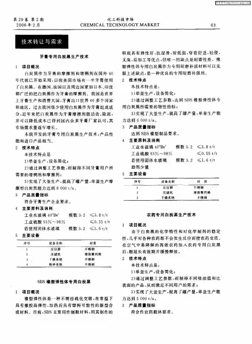 农药专用白炭黑生产技术