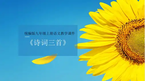部编版语文九年级上册第13课《诗词三首》课件