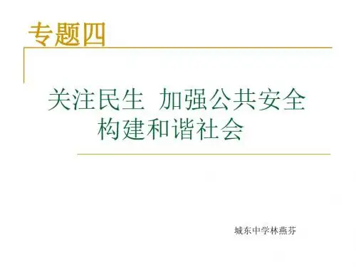 关注民生,加强公共安全构建和谐社会PPT课件 人教课标版