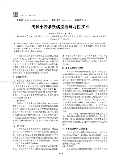 浅谈小麦条锈病监测与防控技术