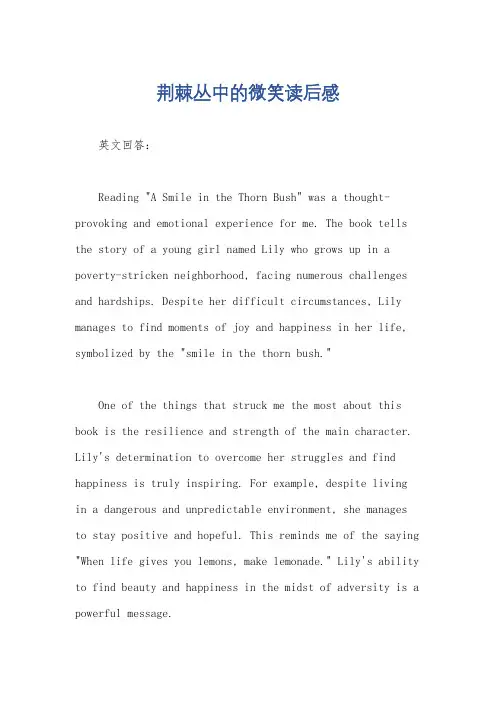 荆棘丛中的微笑读后感