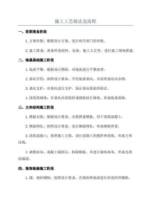 施工工艺做法及流程
