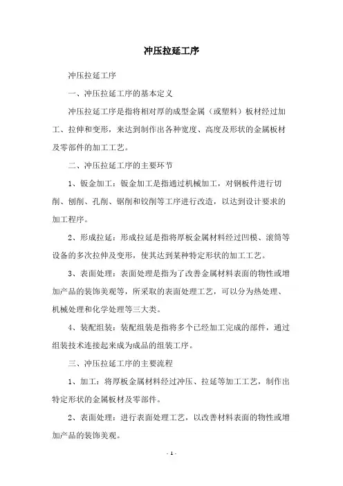 冲压拉延工序