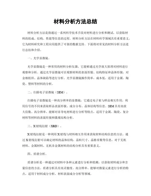 材料分析方法总结