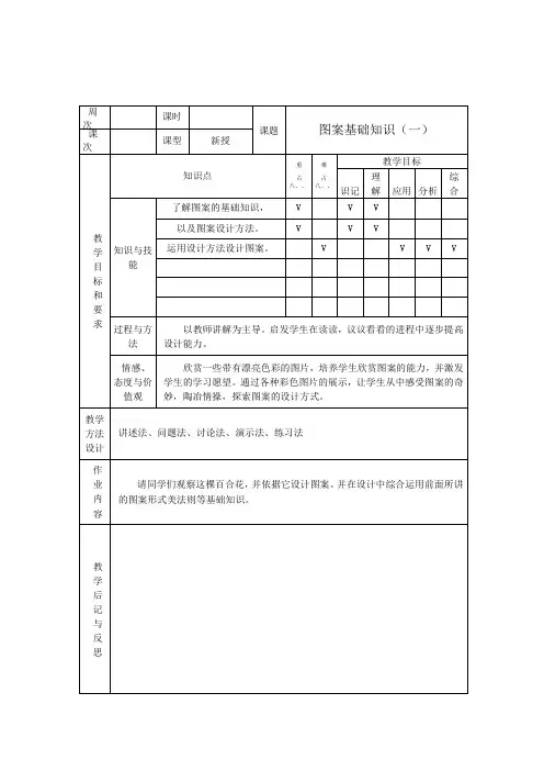 图案基础知识教案(一)