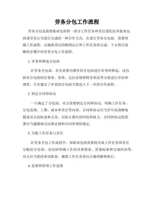 劳务分包工作流程