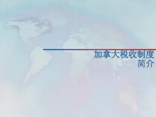 加拿大税收制度简介  Canadian Tax SystemPrimer.ppt
