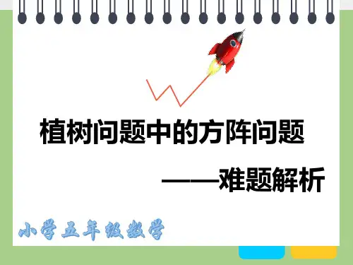小学五年级奥数—植树问题中的方阵问题解析