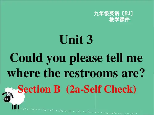 人教九年级Unit 3 Could you please  Section B 第二课时(获奖课件)