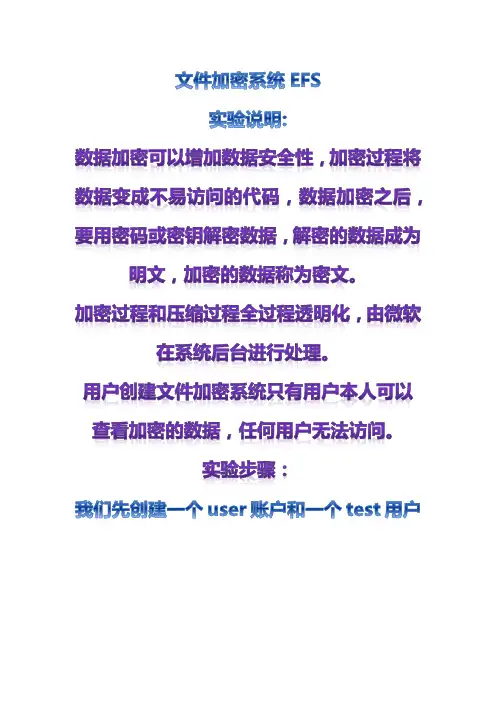 文件加密系统EFS