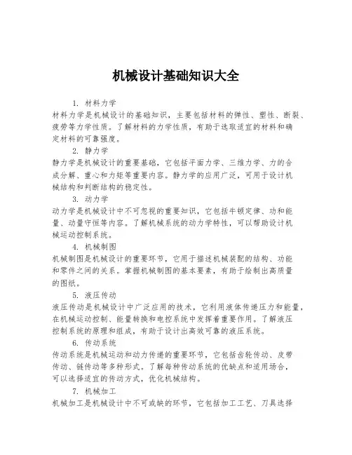 机械设计基础知识大全