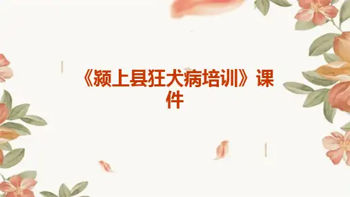 《颍上县狂犬病培训》课件