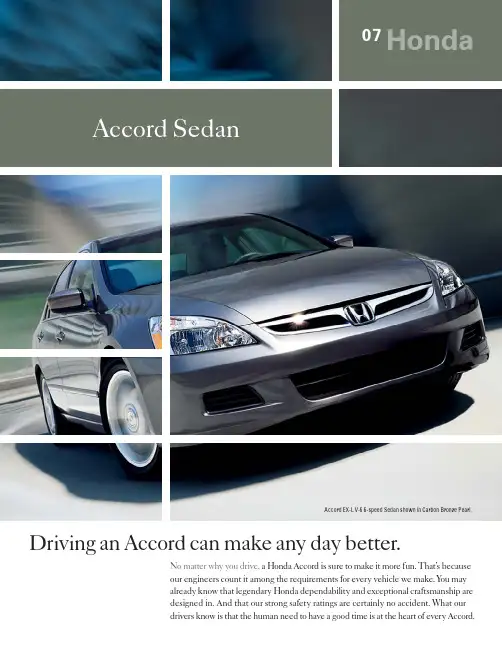 2007 Honda Accord Sedan 说明书