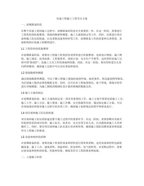 房建工程施工工程节点方案