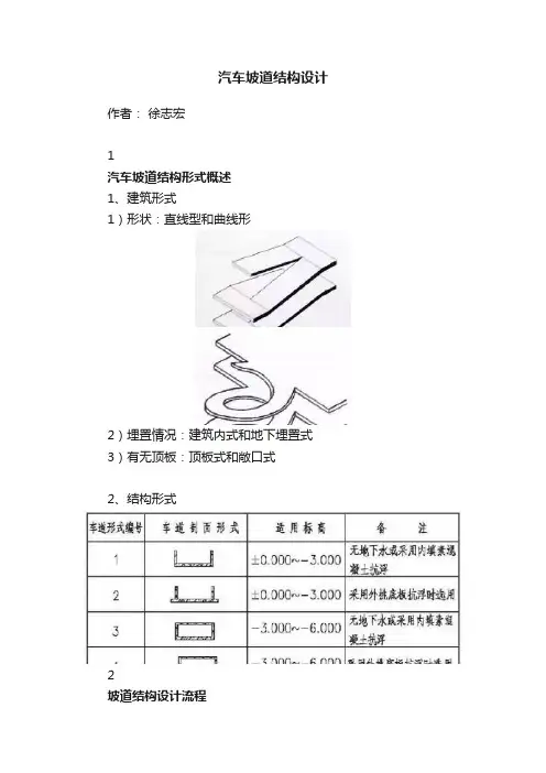 汽车坡道结构设计