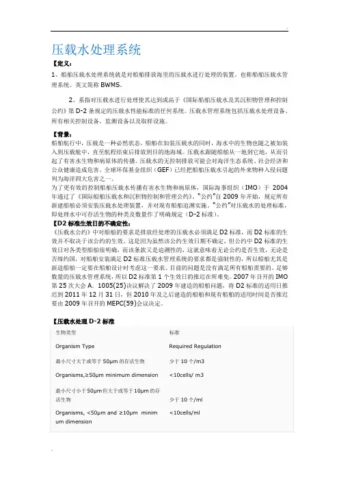 压载水处理系统