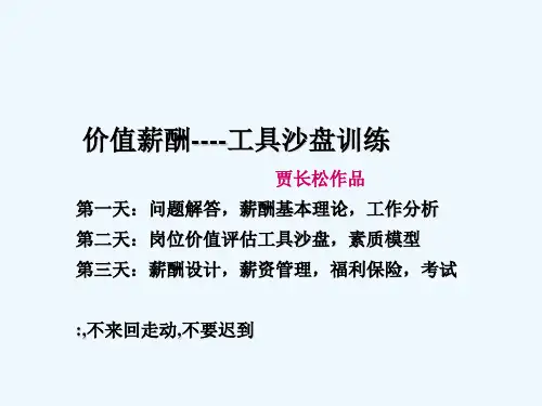 贾长松：价值薪酬