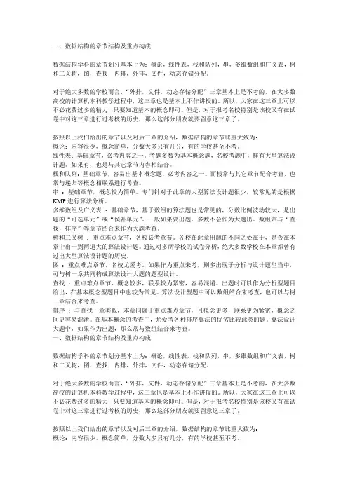 数据结构重难点