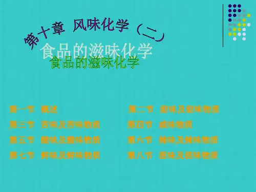 华农考研资料：食品化学第九章：风味化学
