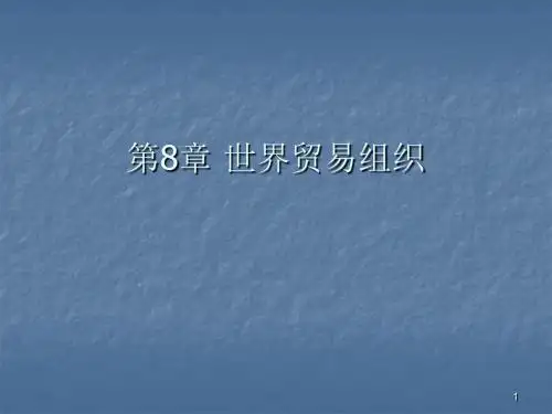 世界贸易组织ppt课件