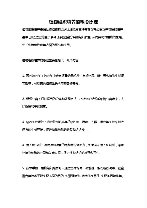 植物组织培养的概念原理