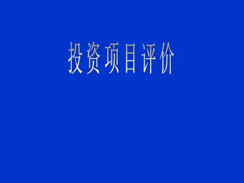 投资项目评估图文.ppt