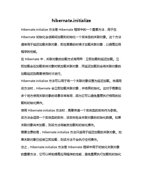 hibernate.initialize()