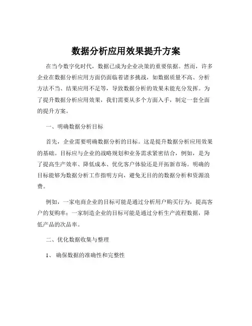 数据分析应用效果提升方案