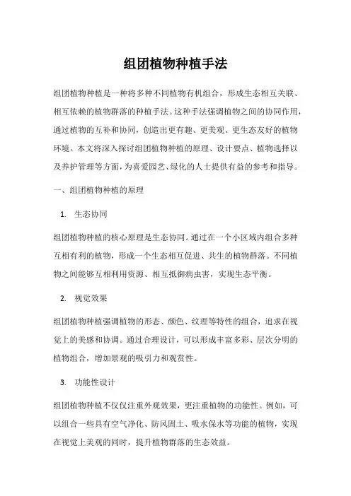 组团植物种植手法