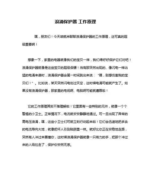 浪涌保护器 工作原理
