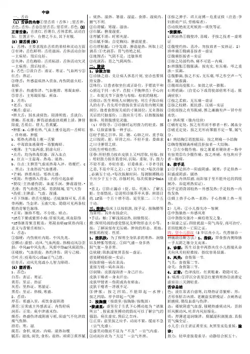 中医执业医师考试复习资料