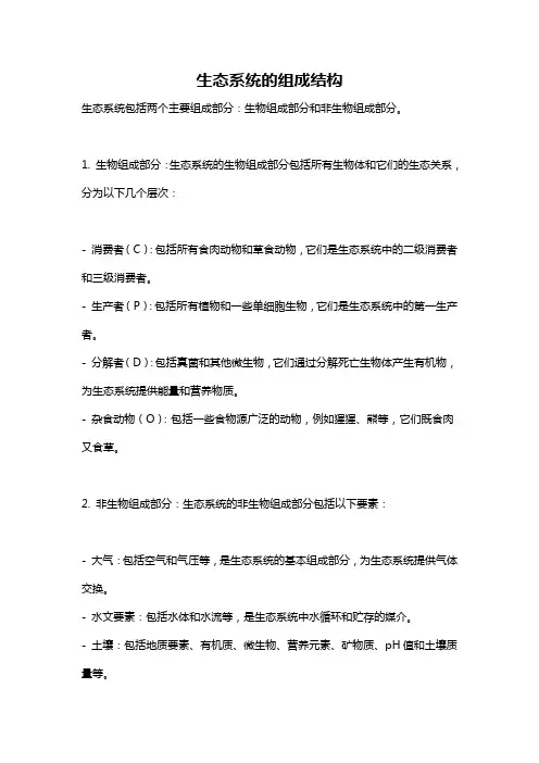 生态系统的组成结构