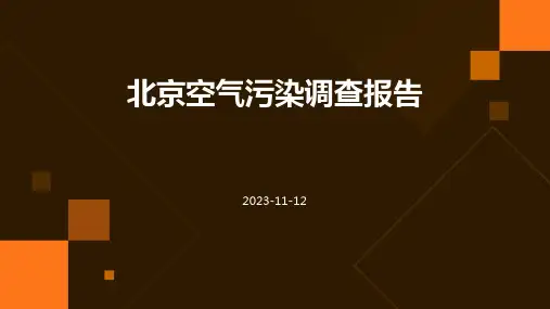 北京空气污染调查报告