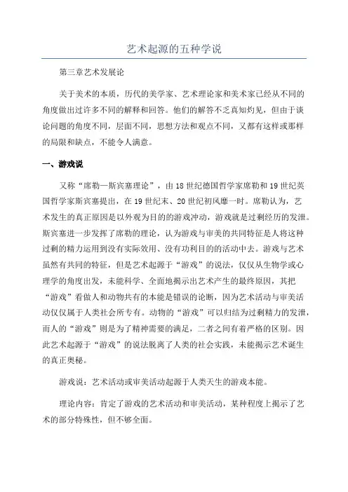 艺术起源的五种学说