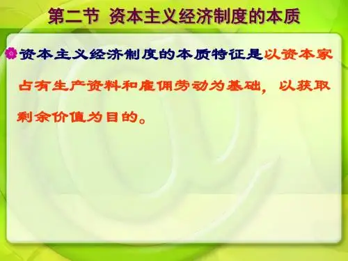 资本主义经济制度的本质