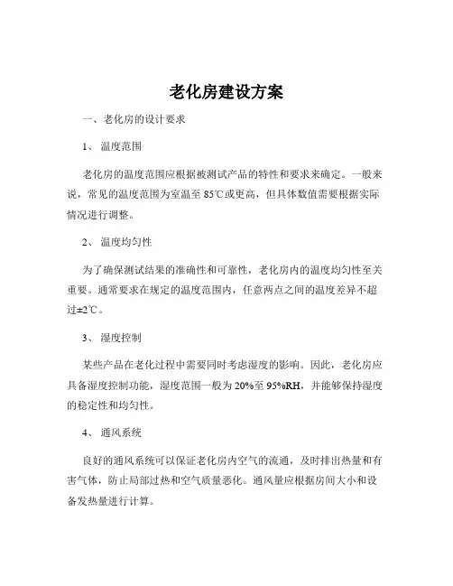 老化房建设方案